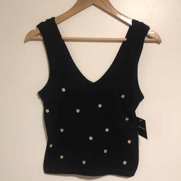 NEW Harper & Ivy Embroidered Daisy Seamless Tank Top. XL - Picture 4 of 7